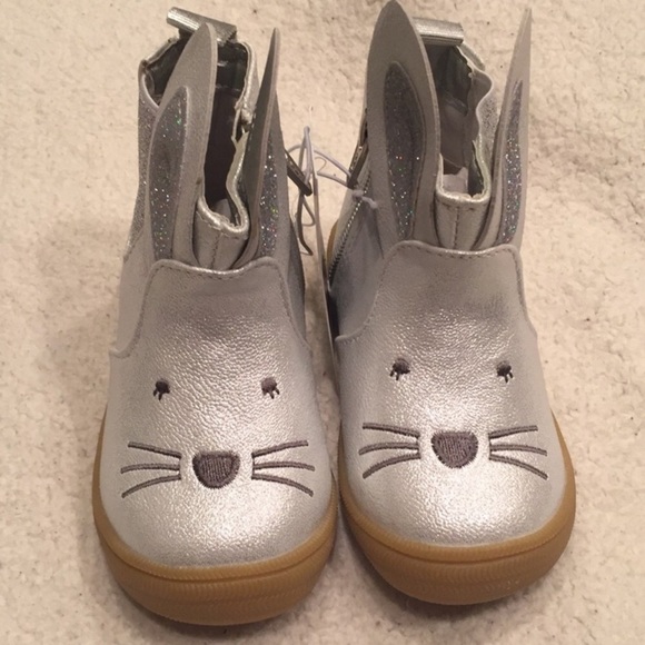 Cat & jack silver/ Estella girls boots - Picture 2 of 7